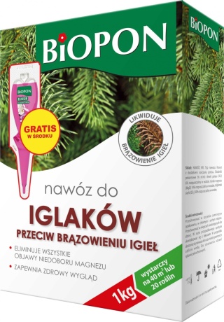 Nawóz do iglaków p.brązowieniu igieł granulat 1kg