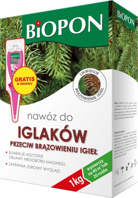 Nawóz do iglaków p.brązowieniu igieł granulat 1kg Nawóz do iglaków p.brązowieniu igieł granulat 1kg