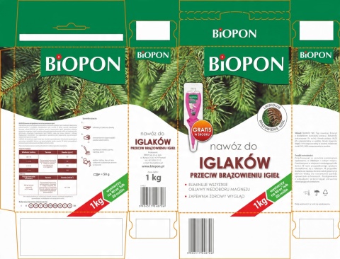 Nawóz do iglaków p.brązowieniu igieł granulat 1kg Nawóz do iglaków p.brązowieniu igieł granulat 1kg