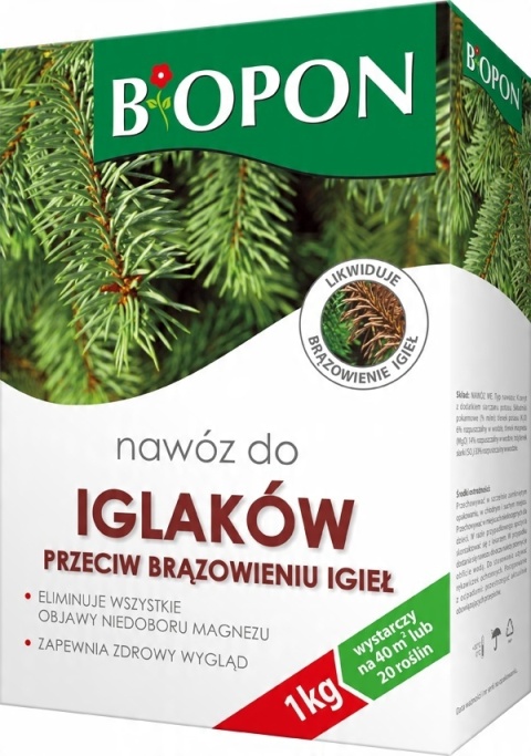 Nawóz do iglaków p.brązowieniu igieł granulat 1kg Nawóz do iglaków p.brązowieniu igieł granulat 1kg