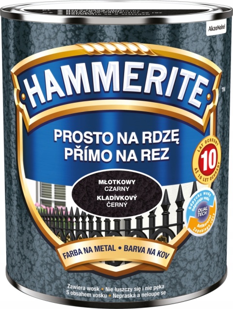 AKZO HAMMERITE Młotkowy Czarny 0,7L