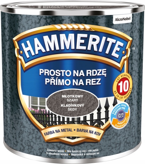 AKZO HAMMERITE Młotkowy Szary 0,25L