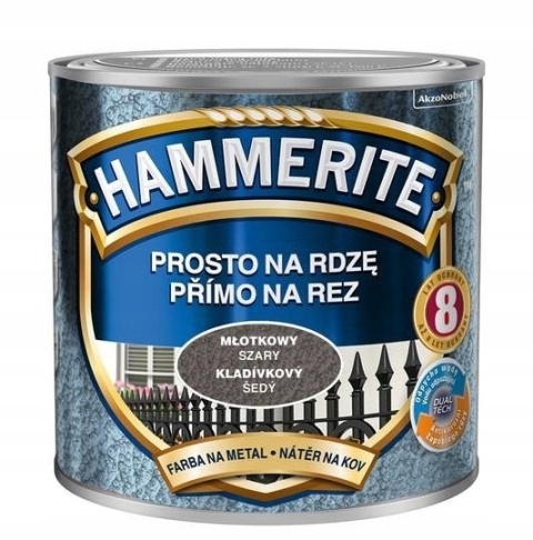 AKZO HAMMERITE Młotkowy Szary 0,25L