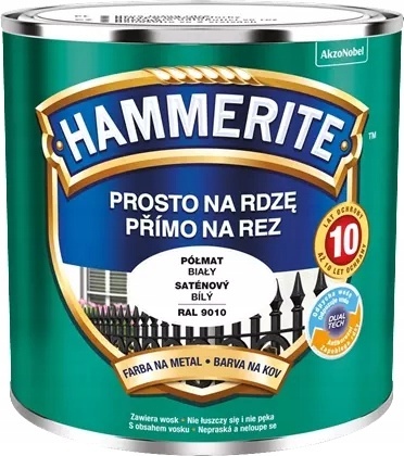 AKZO HAMMERITE Półmat Biały 0,25L