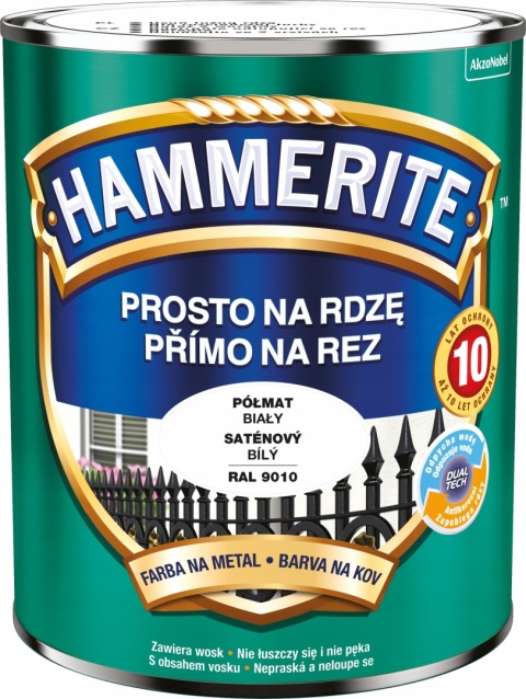 AKZO HAMMERITE Półmat Biały 0,7L
