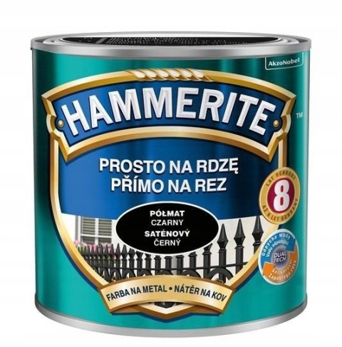 AKZO HAMMERITE Półmat Czarny 0,25L