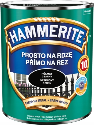 AKZO HAMMERITE Półmat Czarny 0,7L