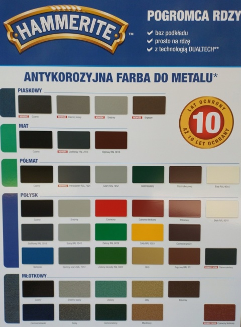 AKZO HAMMERITE Półmat Czarny 0,7L