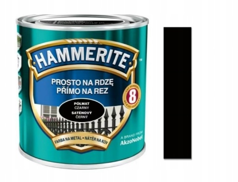 AKZO HAMMERITE Półmat Czarny 0,7L