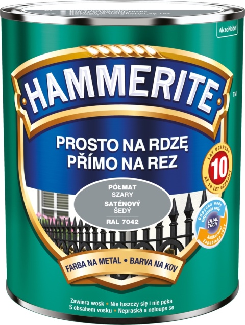 AKZO HAMMERITE Półmat Szary 0,7L