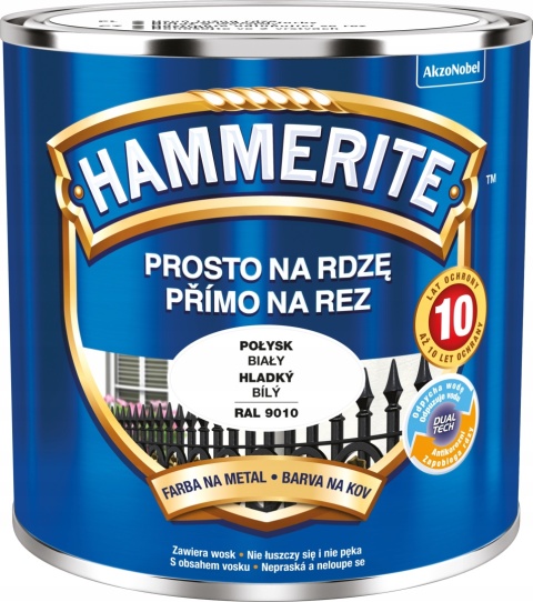 AKZO HAMMERITE Połysk Biały 0,25L