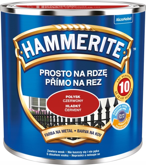 AKZO HAMMERITE Połysk Czerwony 0,25L