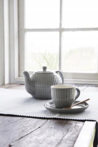 IB Laursen filiżanka ze spodkiem Mynte French Grey poj.135 ml