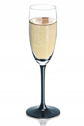 KIELISZEK SZAMPAN 180ML CZARNA NÓŻKA