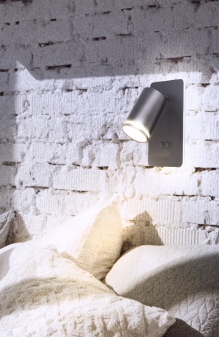 Kinkiet LED PARIS+1xGU10 czarny z włącznikiem 1/20