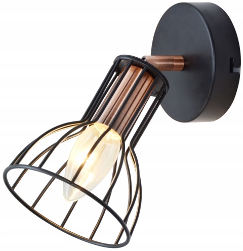 Kinkiet Polux SOFIA 1*E14 czarny