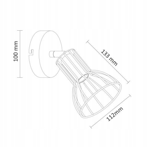Kinkiet Polux SOFIA 1*E14 czarny