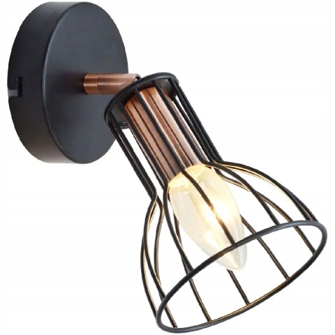 Kinkiet Polux SOFIA 1*E14 czarny