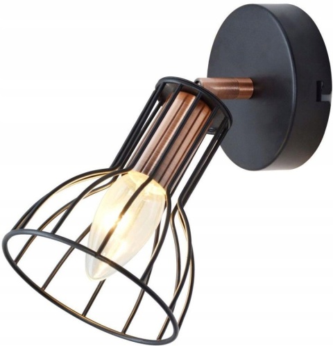 Kinkiet Polux SOFIA 1*E14 czarny