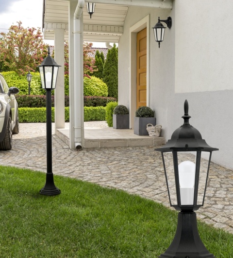 Kinkiet ogrod. POLUX LIGURIA ALU1047IB czarny UP