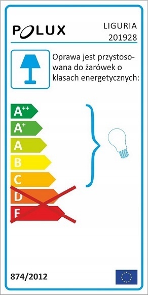 Kinkiet ogrod. POLUX LIGURIA ALU1047IB czarny UP