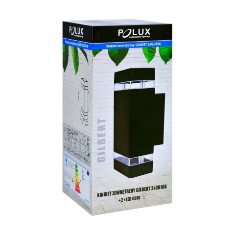 Kinkiet ogrodowy POlUX Gilbert Y218 2*GU10 prostokątny
