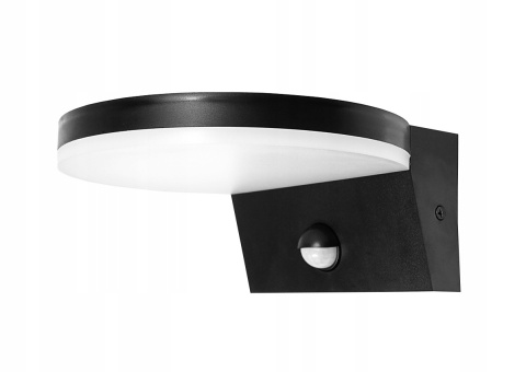 Kinkiet zewn. LED TESA R PIR 4000K czarny