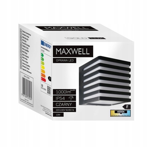 Kinkiet zewnętrzny LED MAXWELL czarny