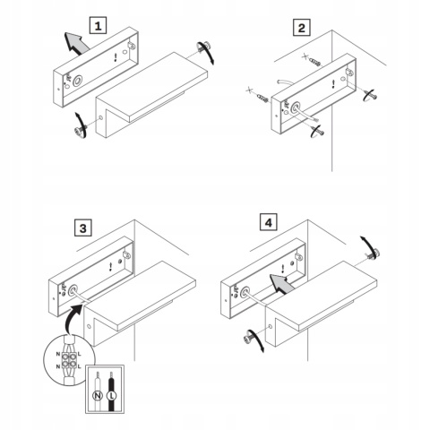 Kinkiet zewnętrzny LED TESA R czarny 4000K