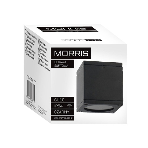 Kinkiet zewnętrzny MORRIS czarny 1xGU10