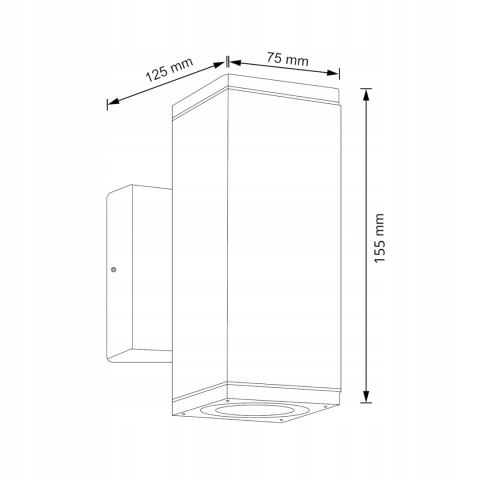 Kinkiet zewnętrzny MORRIS czarny 2xGU10
