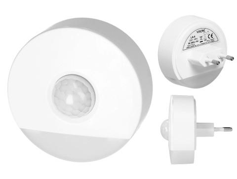Lampka nocna LED 3W, 230V z czujnikiem ruchu / LA-4