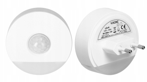 Lampka nocna LED 3W, 230V z czujnikiem ruchu / LA-4