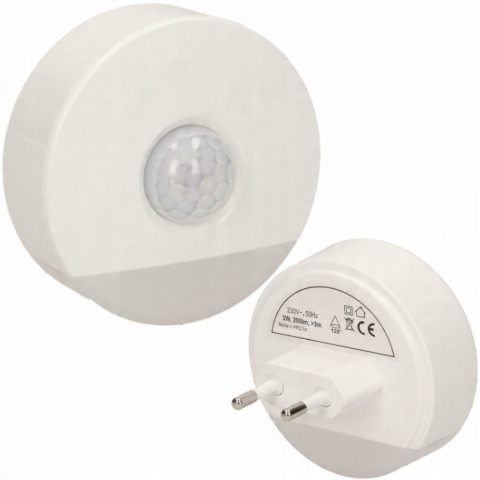 Lampka nocna LED 3W, 230V z czujnikiem ruchu / LA-4