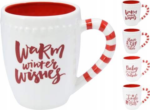 MUG WITH XMAS WORDINGS 11CM 4A