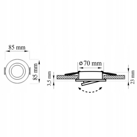 Oprawa LED POLUX OLAL-IO84WWS2-200 alum 3in1 satyn