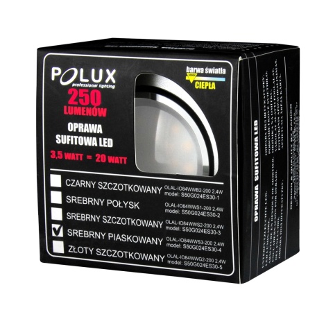 Oprawa LED POLUX OLAL-IO84WWS3-200 alum 3in1 s-mat