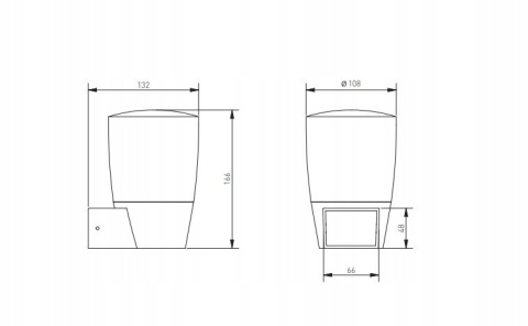 Oprawa ogrodowa TORO-AU, E27, MAX.15W, IP54, AC220-240V, 50-60Hz, kinkiet