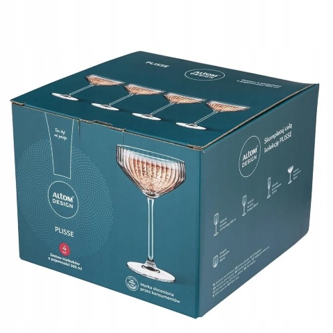 PLISSE KPL.4 KIELISZKÓW PROSSECO 300ML