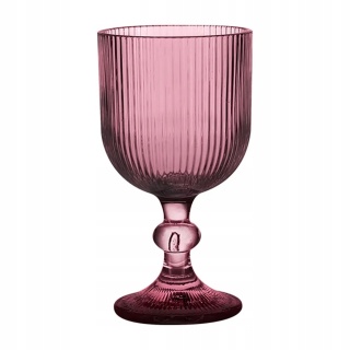 SELENA SZKLANKA NA STOPCE 370 ml, RÓŻOWA