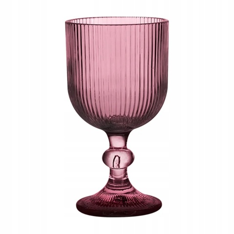 SELENA SZKLANKA NA STOPCE 370 ml, RÓŻOWA