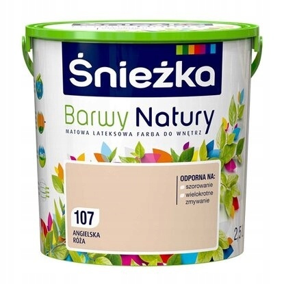 ŚNIEŻKA Barwy Natury Farba Lateksowa angielska róża 107 2,5L