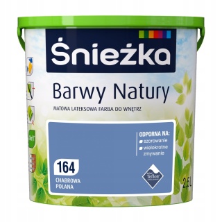 ŚNIEŻKA Barwy Natury Farba Lateksowa chabrowa polana 164 2,5L