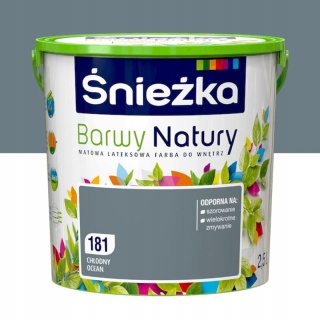 ŚNIEŻKA Barwy Natury Farba Lateksowa chłodny ocean 181 2,5L