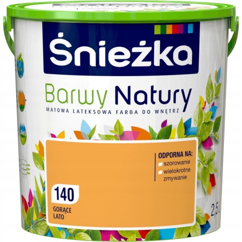 ŚNIEŻKA Barwy Natury Farba Lateksowa gorące lato 140 2,5L