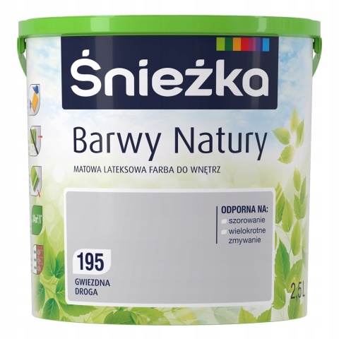 ŚNIEŻKA Barwy Natury Farba Lateksowa gwiezdna droga 195 2,5L