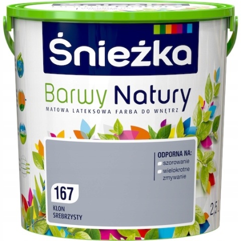 ŚNIEŻKA Barwy Natury Farba Lateksowa klon srebrzysty 167 2,5L