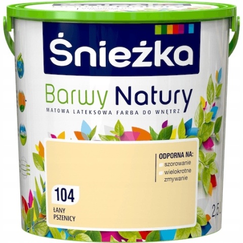 ŚNIEŻKA Barwy Natury Farba Lateksowa łany pszenicy 104 2,5L