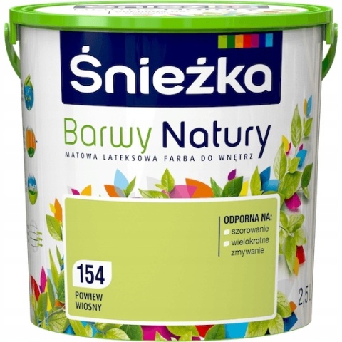ŚNIEŻKA Barwy Natury Farba Lateksowa powiew wiosny 154 2,5L