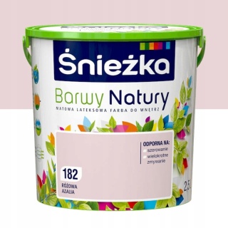 ŚNIEŻKA Barwy Natury Farba Lateksowa różowa azalia 182 2,5L